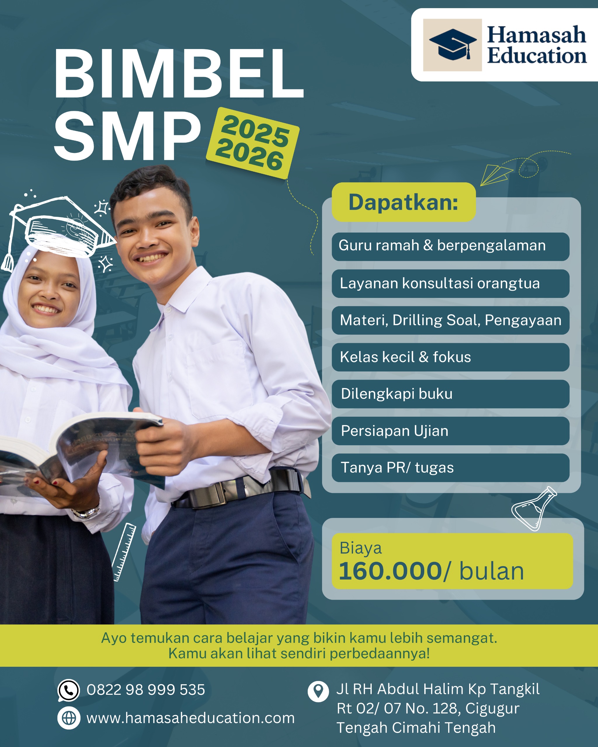 Poster Bimbel SMP di Cimahi Bimbingan Belajar SMP Matematika dan IPA